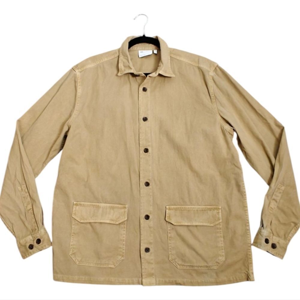 ASOS Men's Tan Khaki Beige Over Shirt Jacket Shaket Size L